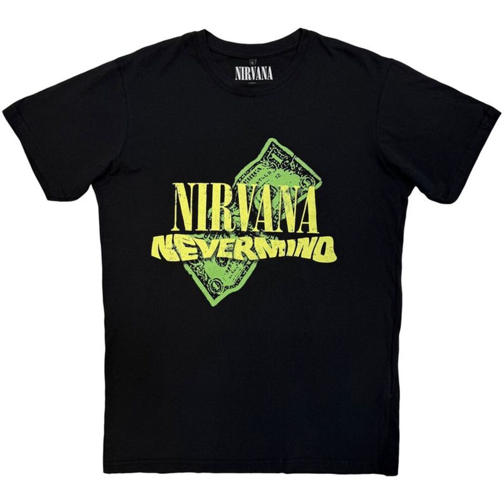 Nirvana Unisex Adult Nevermind Dollar T-Shirt / Black